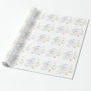 Sweet Moon Baby Shower Wrapping Paper