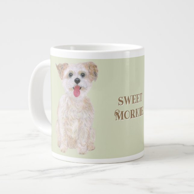 Sweet Morkie Jumbo Mug (Front Left)