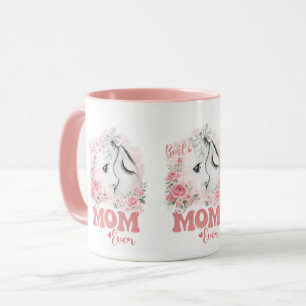 Sweet Mother and Child Watercolor Roses "Best Mum Mug