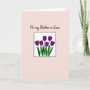 Sweet Mother In Law Tulip Card