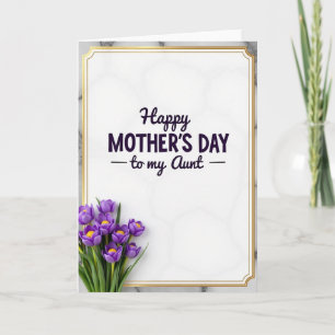 Sweet Mothers Day Aunt Floral Card