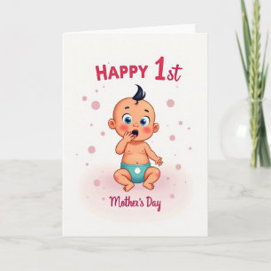 Sweet Mothers Day Baby Art Card