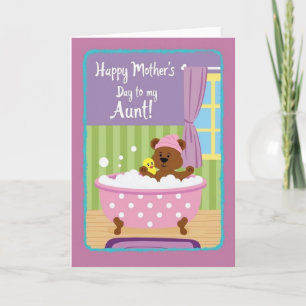 Sweet Mothers Day Bear Bath Card
