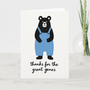 Sweet Mothers Day Bear Genes Card