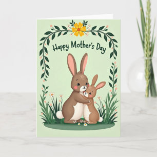 Sweet Mothers Day Bunny Hug Card