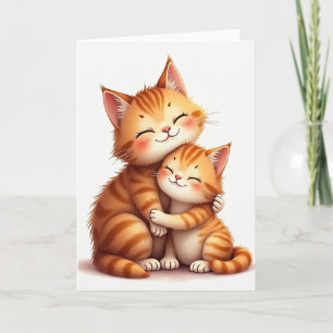 Sweet Mothers Day Cat Hug Card
