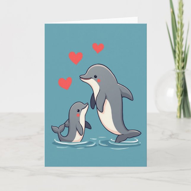Sweet Mothers Day Cetacean Card (Front)