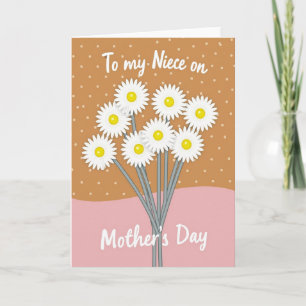 Sweet Mothers Day Daisy Card Design