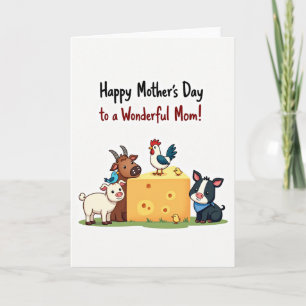 Sweet Mothers Day Farm Friends Card
