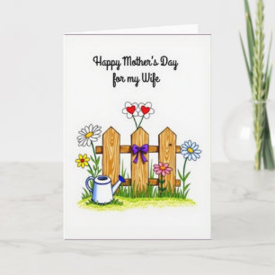 Sweet Mothers Day Fence Art Card