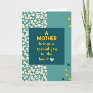 Sweet Mothers Day Floral Design Card