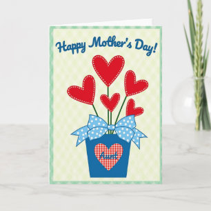 Sweet Mothers Day Floral Heart Card