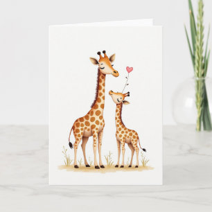 Sweet Mothers Day Giraffe Card