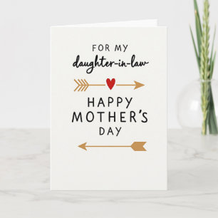 Sweet Mothers Day Heart Arrow Card