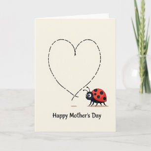 Sweet Mothers Day Heart Bug Card