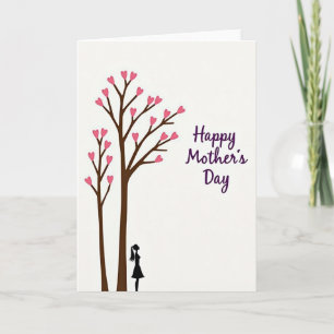 Sweet Mothers Day Heart Tree Card