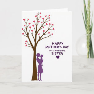 Sweet Mothers Day Hearts Tree Card