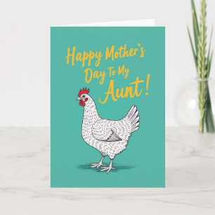 Sweet Mothers Day Hen Art Card