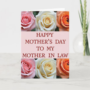 Sweet Mothers Day In Law Card
