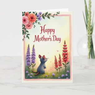 Sweet Mothers Day Mouse Scene Card