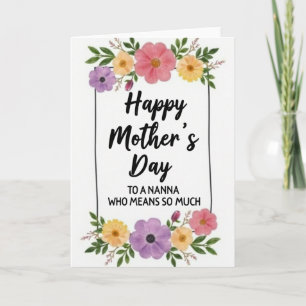 Sweet Mothers Day Nanna Card
