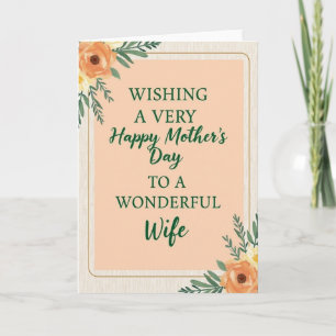 Sweet Mothers Day Peach Card