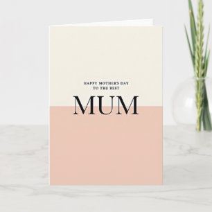 Sweet Mothers Day Peach Tone Card