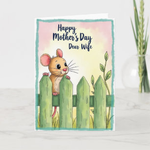 Sweet Mothers Day Peek Fence Card