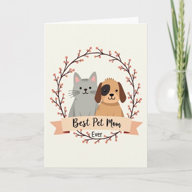 Sweet Mothers Day Pet Friends Card (Front)