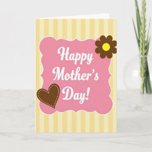 Sweet Mothers Day Striped Card
