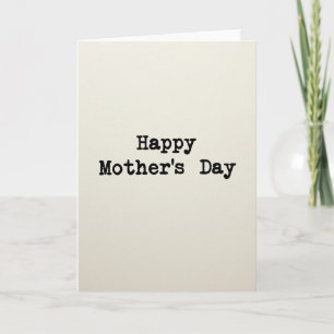 Sweet Mothers Day Typewriter Card