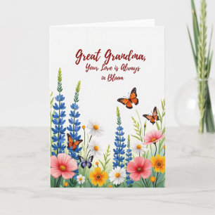 Sweet Mothers Day Wildflowers Card