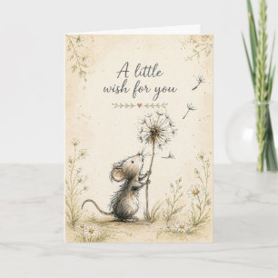 Sweet Mouse Wish   Thinking of You Card