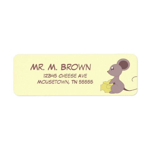 Sweet Mousie Return Address Labels (Front)