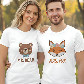 Sweet Mrs. Fox Women's Matching Couples T-Shirt