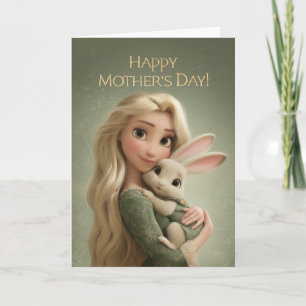 Sweet Mum and Baby Bunny Mother’s Day Card