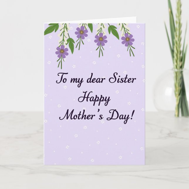 Sweet Mum Elegant Script Card (Front)