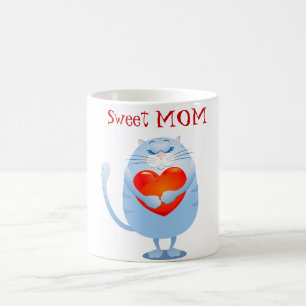 Sweet Mum, funny cat in love Coffee Mug