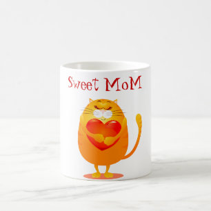 Sweet Mum, funny cat in love Coffee Mug