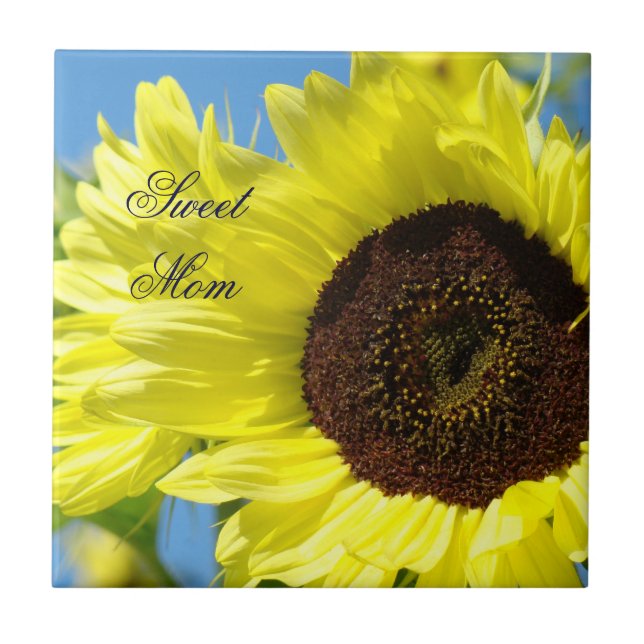 Sweet Mum tile art Sunflowers Tile gifts (Front)