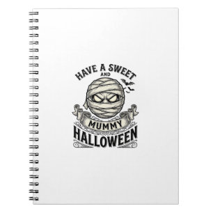 Sweet Mummy Halloween Vintage Vector Design_1 Notebook