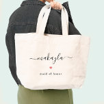 Sweet Name Editable Colour Bridal Party Tote Bag<br><div class="desc">This lovely design can be customised to your favourite colour combinations. Makes a great gift! Find stylish stationery and gifts at our shop: www.berryberrysweet.com.</div>