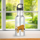 Sweet Napping Sloth "Take It Easy"  532 Ml Water Bottle<br><div class="desc">Sweet illustration of a cute sloth napping on a tree branch and the words "Take It Easy" in handwritten font.</div>