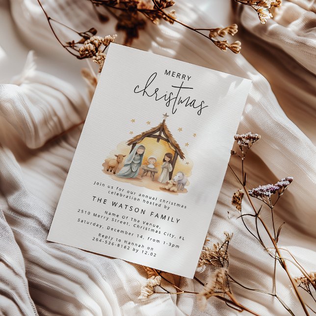 Sweet Nativity Christmas Invitation (Creator Uploaded)