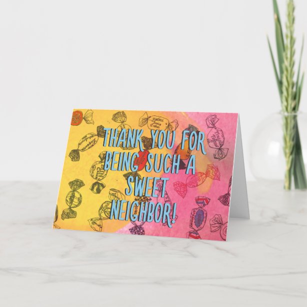 Neighbor Thank You Cards Zazzle au