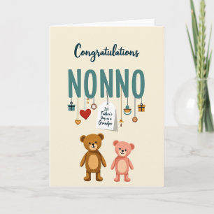 Sweet Nonnos Day Plush Bears Card