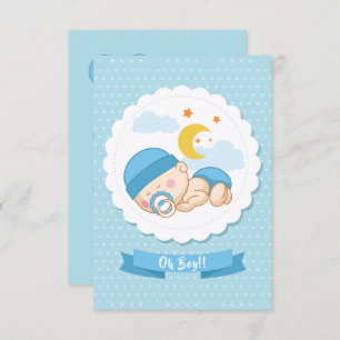 Sweet "Oh Boy" Baby Shower Invitation