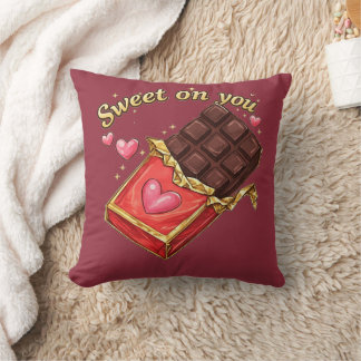 Sweet on You Chocolate Valentine design Cushion