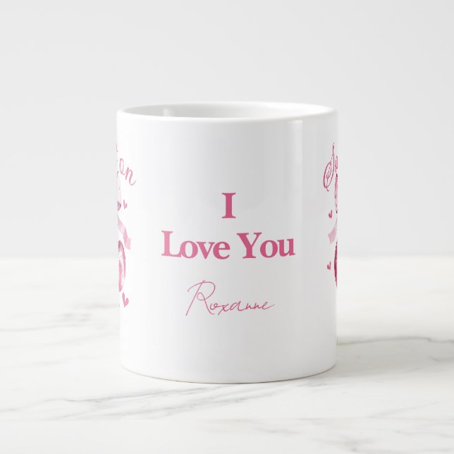 Sweet on You" Customisable  Cherry-Themed  Large Coffee Mug (Front)