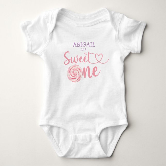 "SWEET ONE" 1ST BIRTHDAY  BABY BODYSUIT (Front)